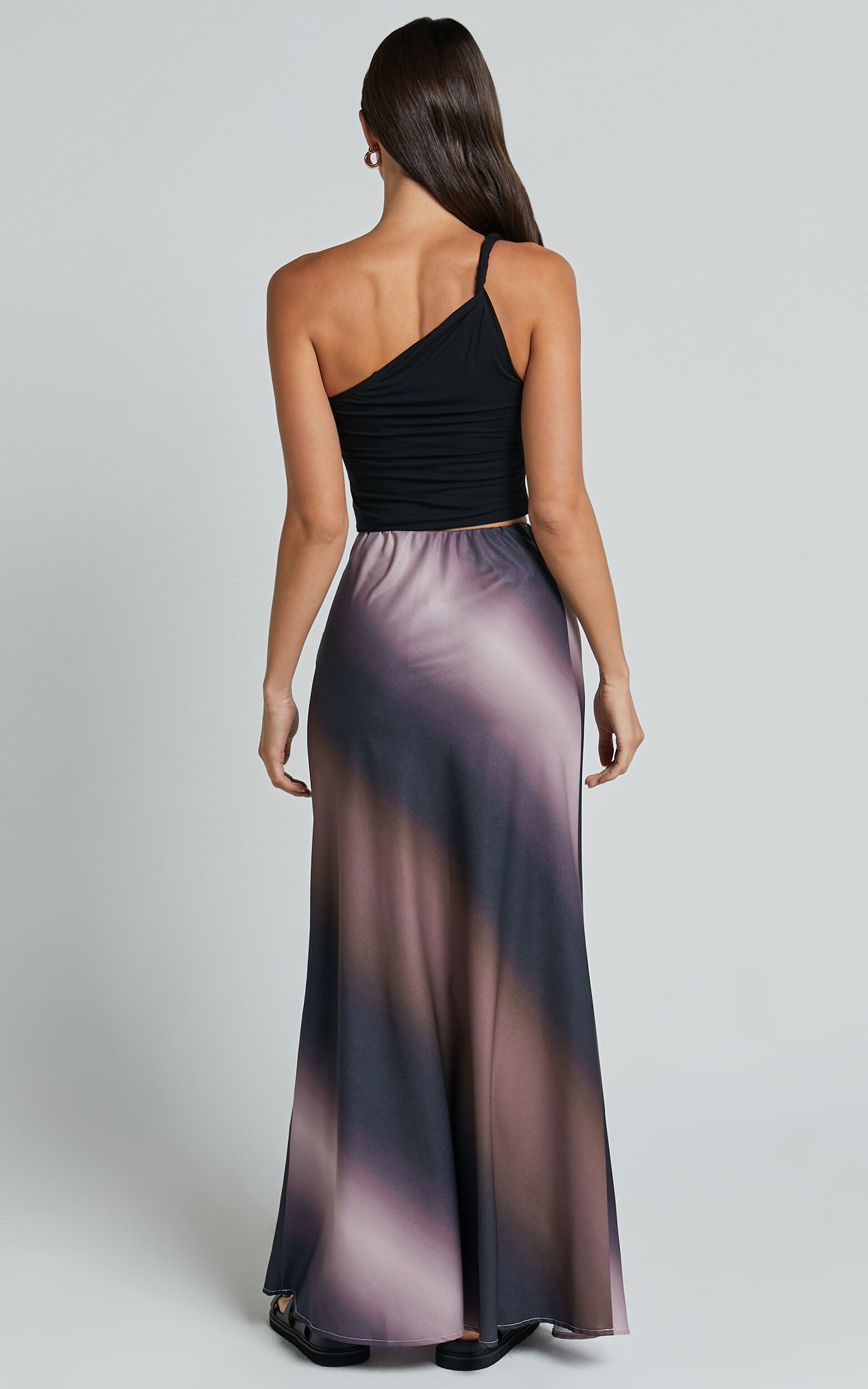 Ombre satin skirt maxi dress 2025