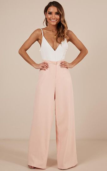 Not Just A Pretty Face Pants In Blush