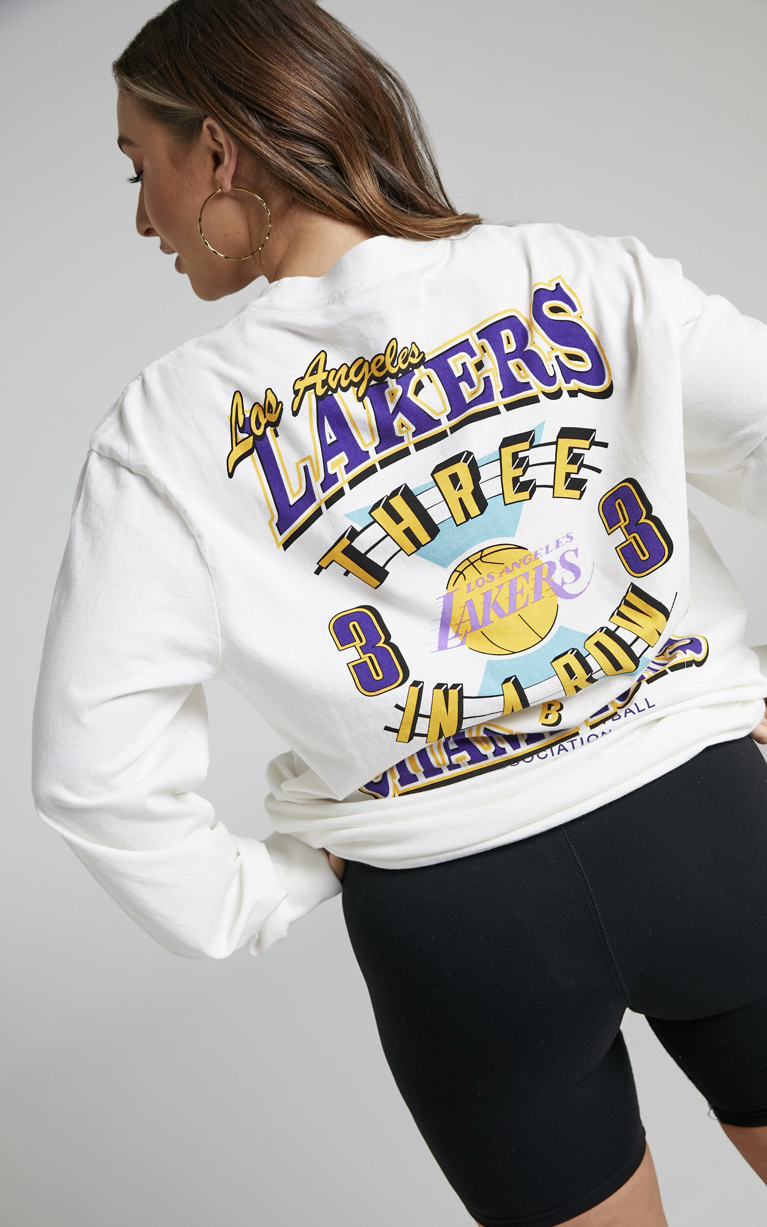 Mitchell & Ness - Los Angeles Lakers 3-Peat Long Sleeve Tee