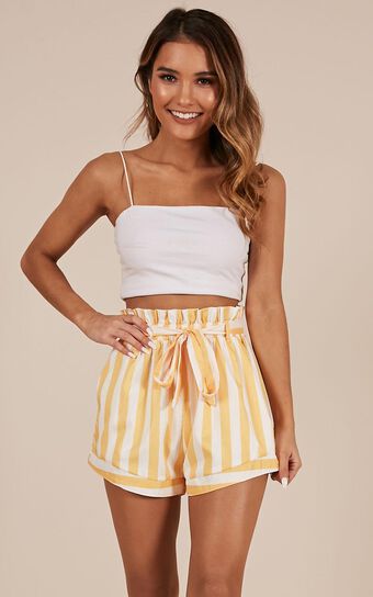 Summer Tide Shorts In Mango Stripe