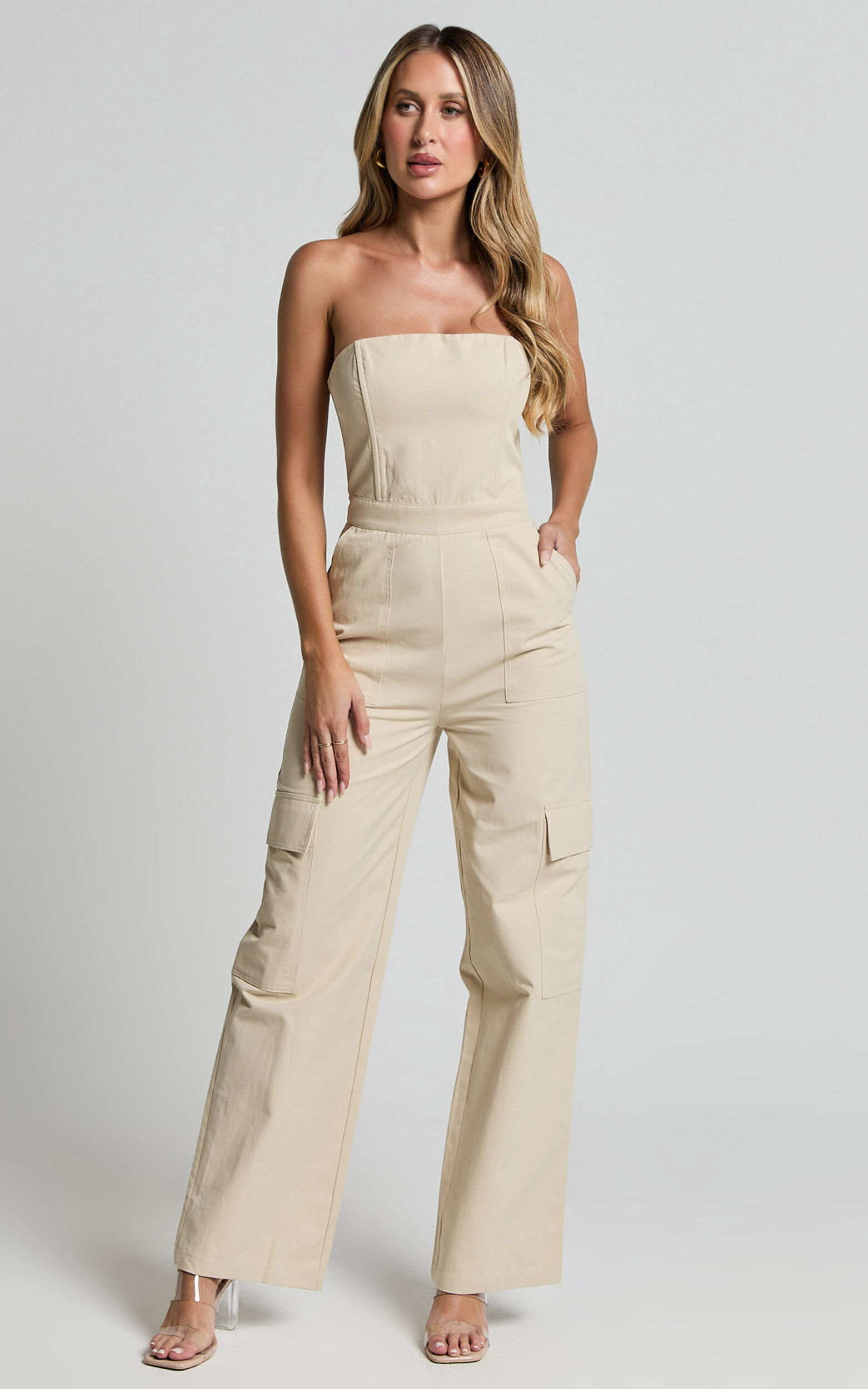 Cloth and stone strapless jumpsuit store