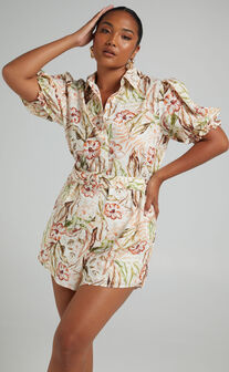 Charlie Holiday - MAYA PLAYSUIT in HIBISCUS