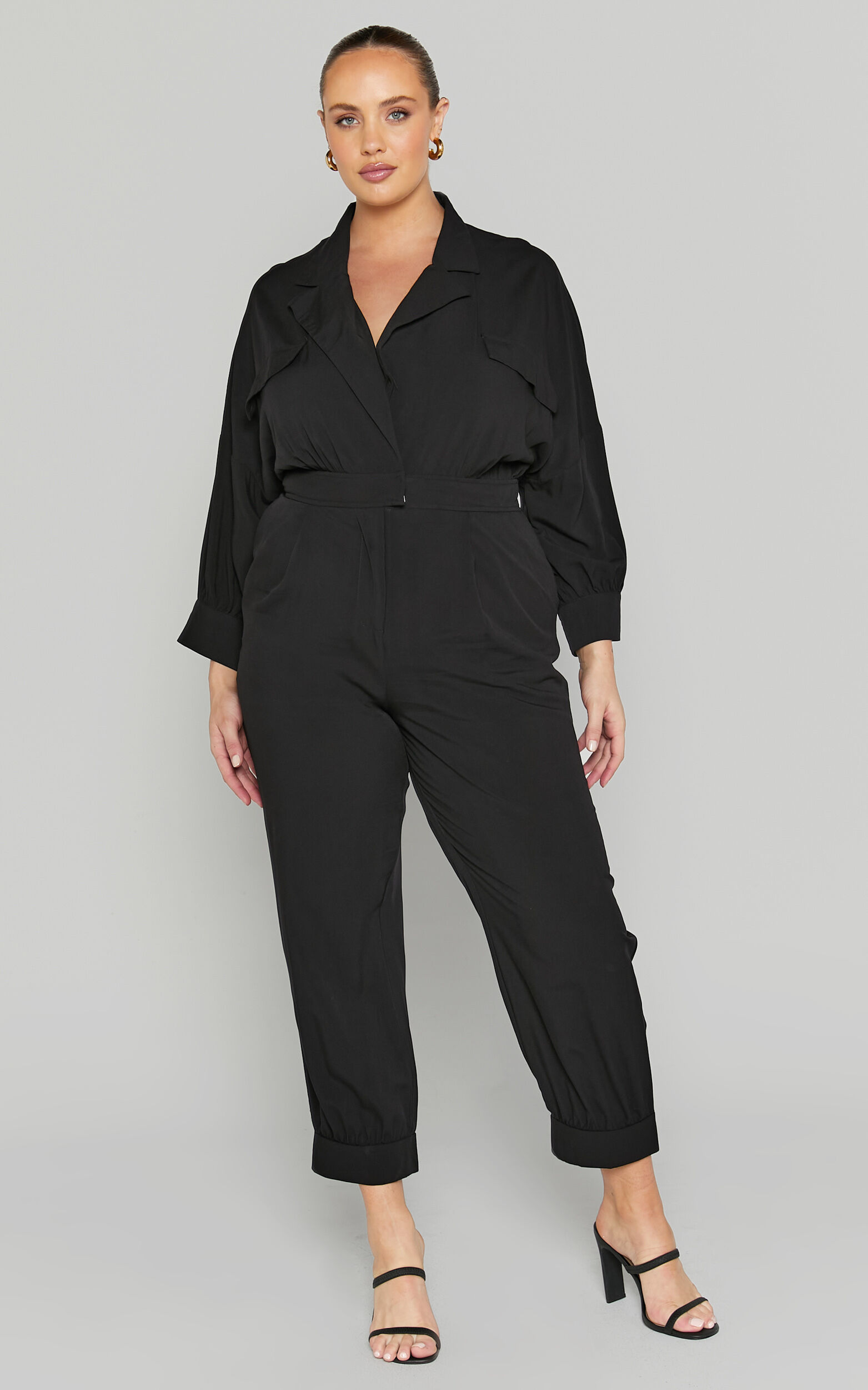 Black jumpsuit size 4 discount
