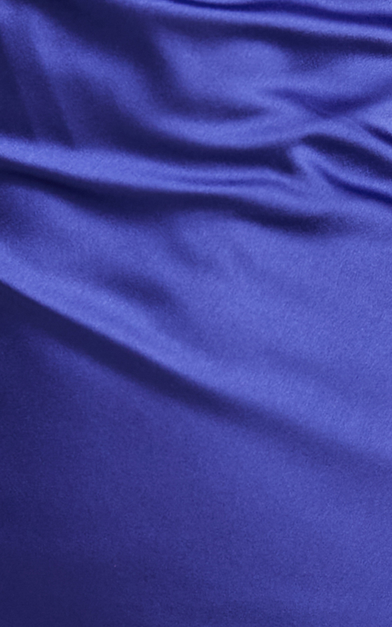 Lunaria Maxi Dress - Cowl Mermaid Slip Dress in Blue | Showpo USA