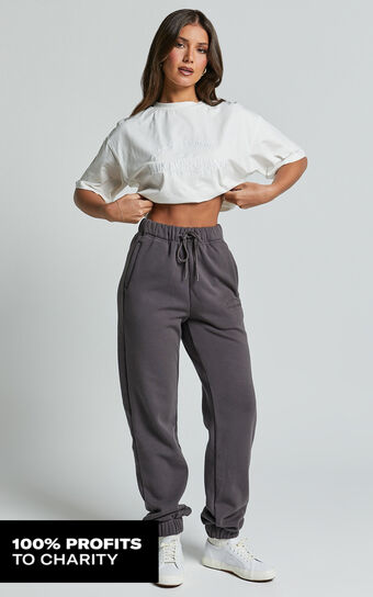 The Hunger Project X Showpo - THP Track Pants in Grey