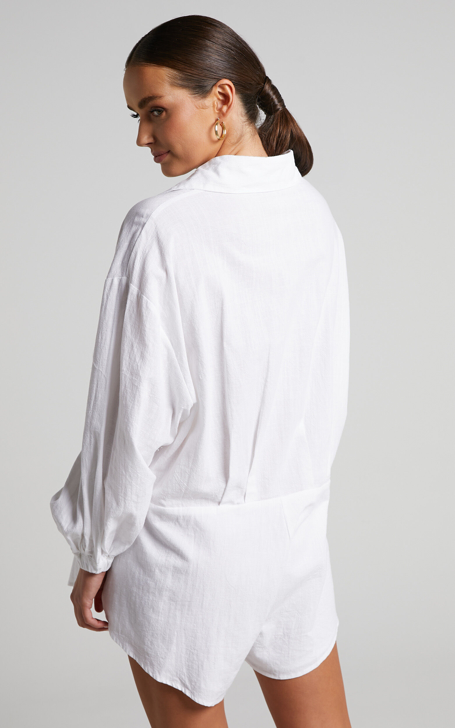 White button up playsuit online