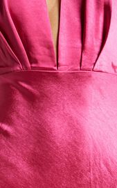 Aiyana Midi Dress - Halter Neck Satin Dress in Mulberry Pink | Showpo USA