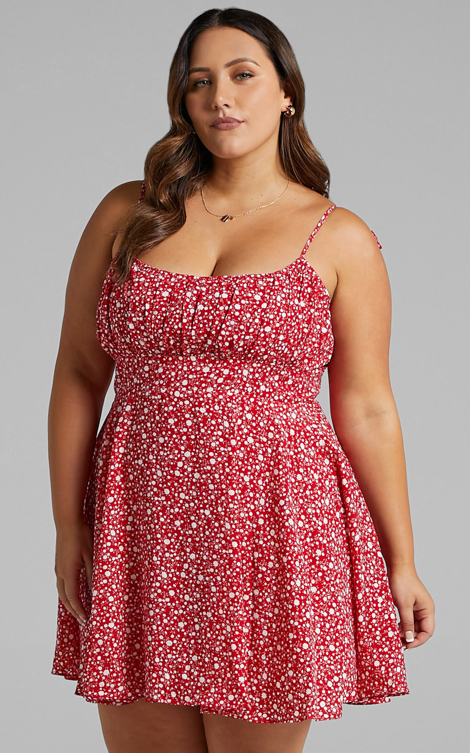 Plus size red mini dress online