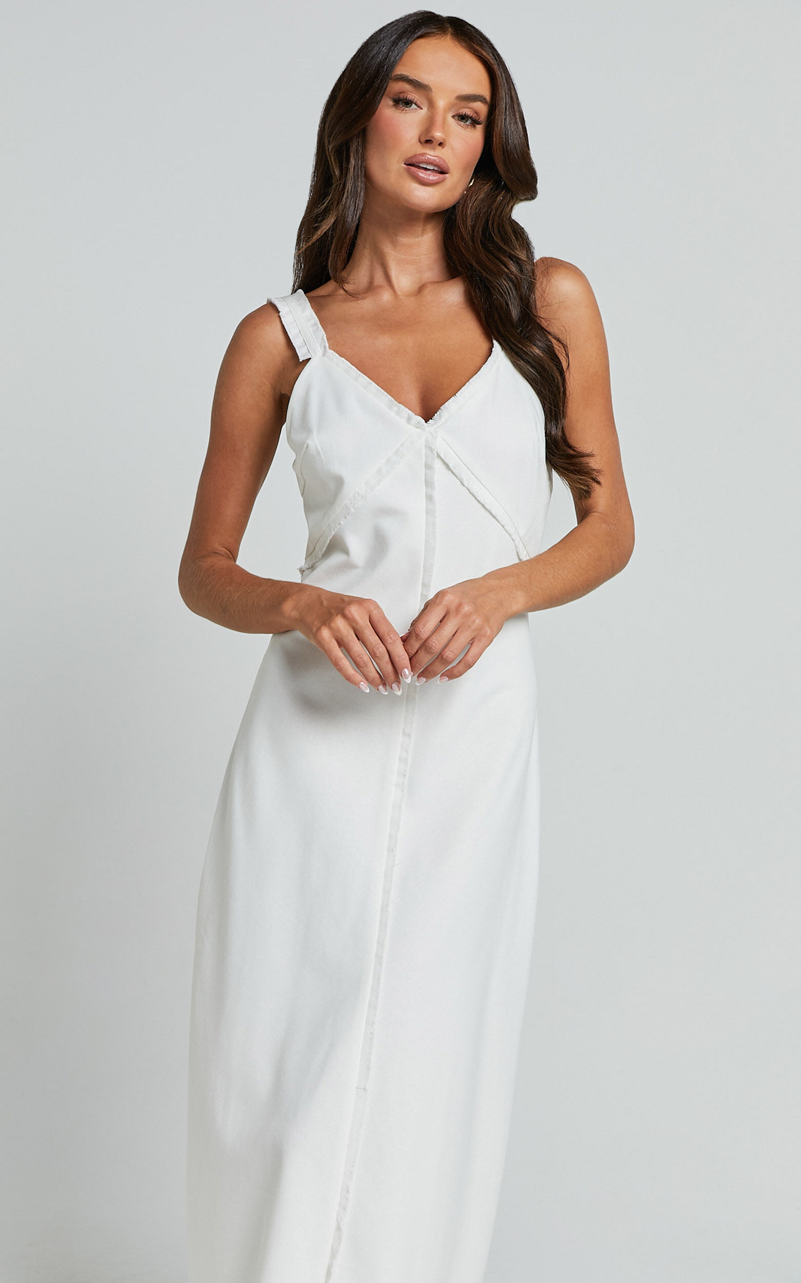 White maxi shift online dress