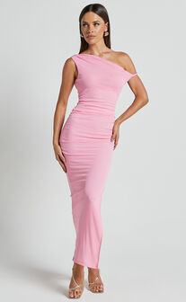 Runaway The Label - Chyna Midi Dress in Pink