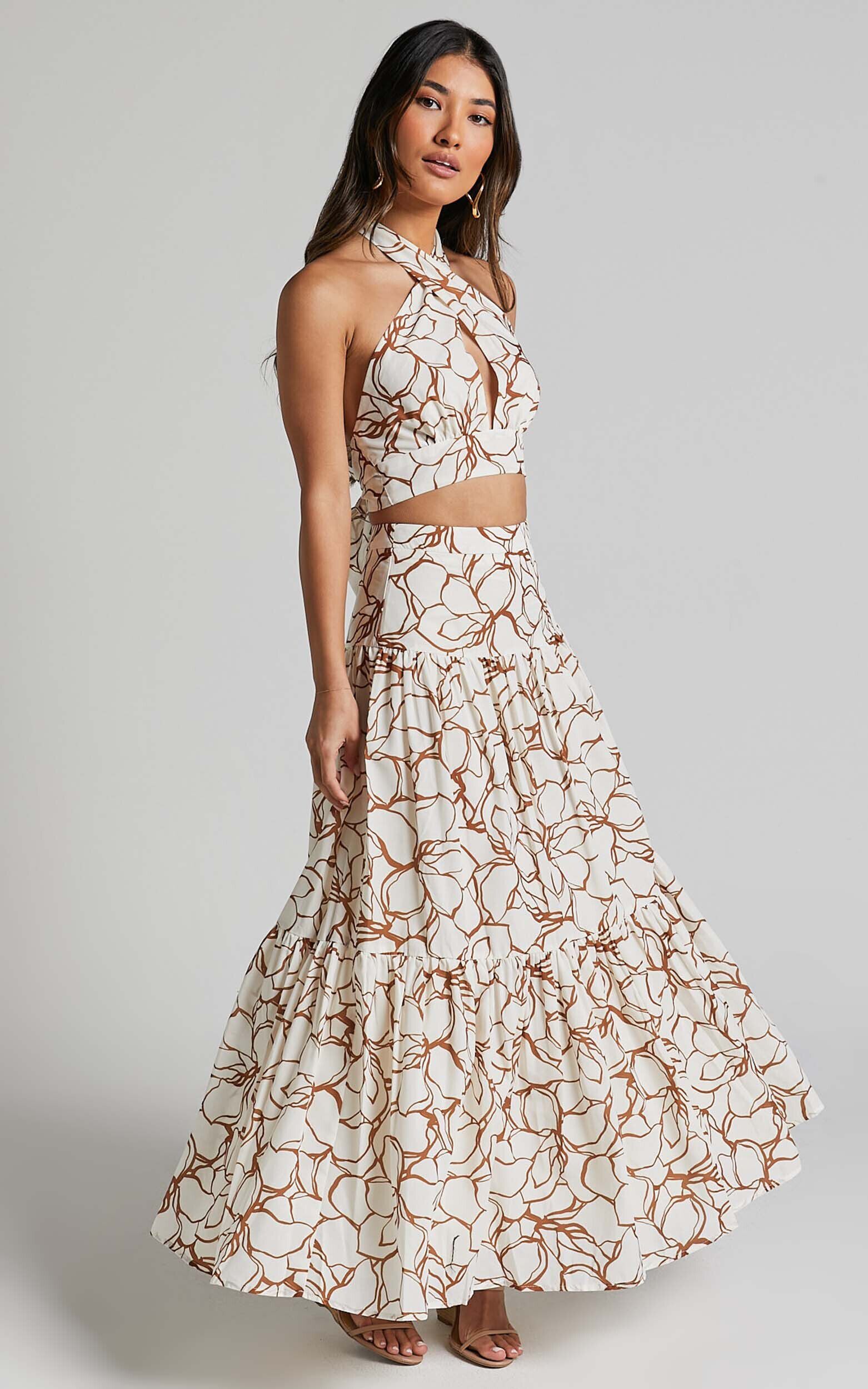Two piece halter dress on sale