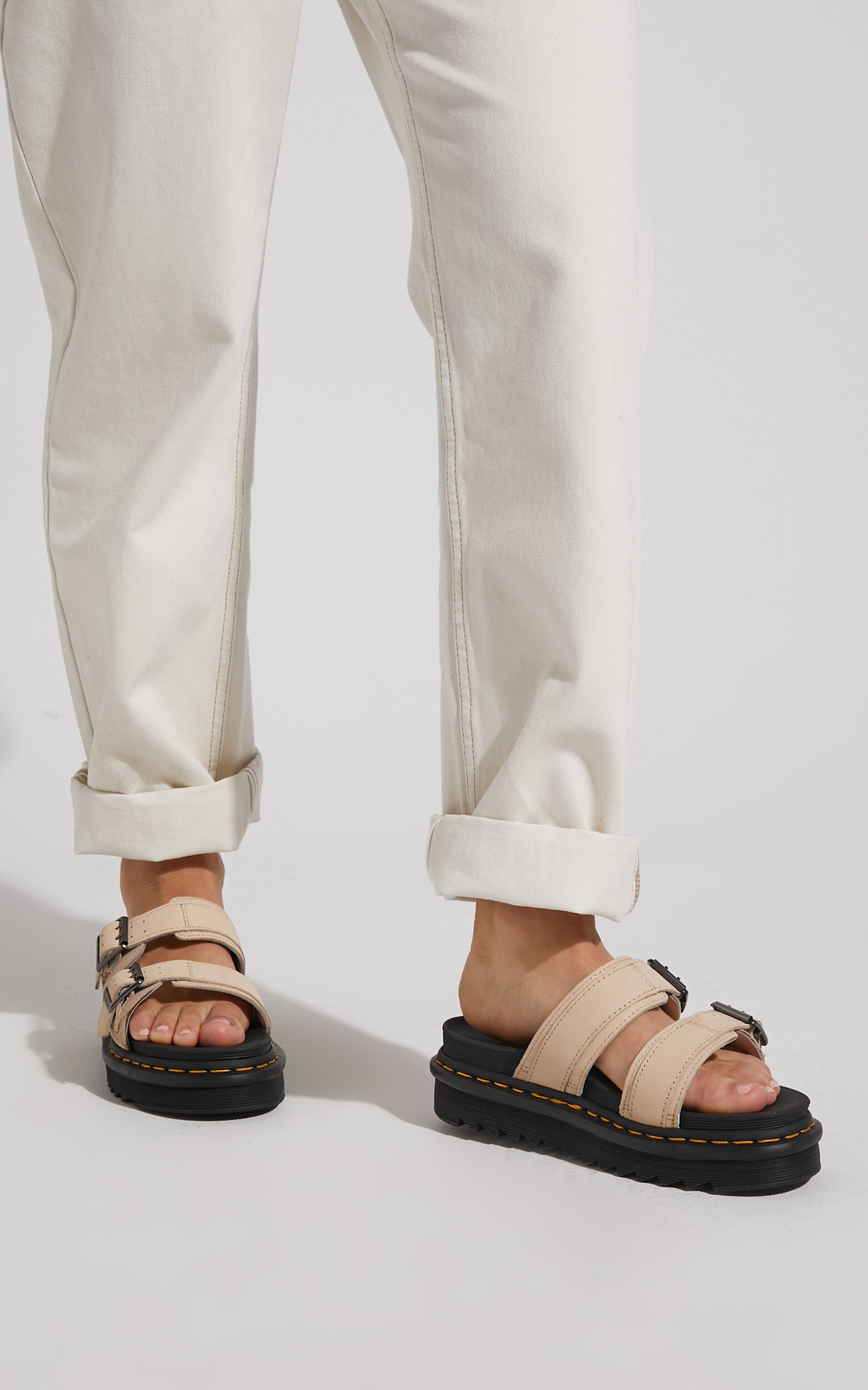 Dr. Martens Myles Db Slide Sandal in Warm Sand Kaya Showpo NZ