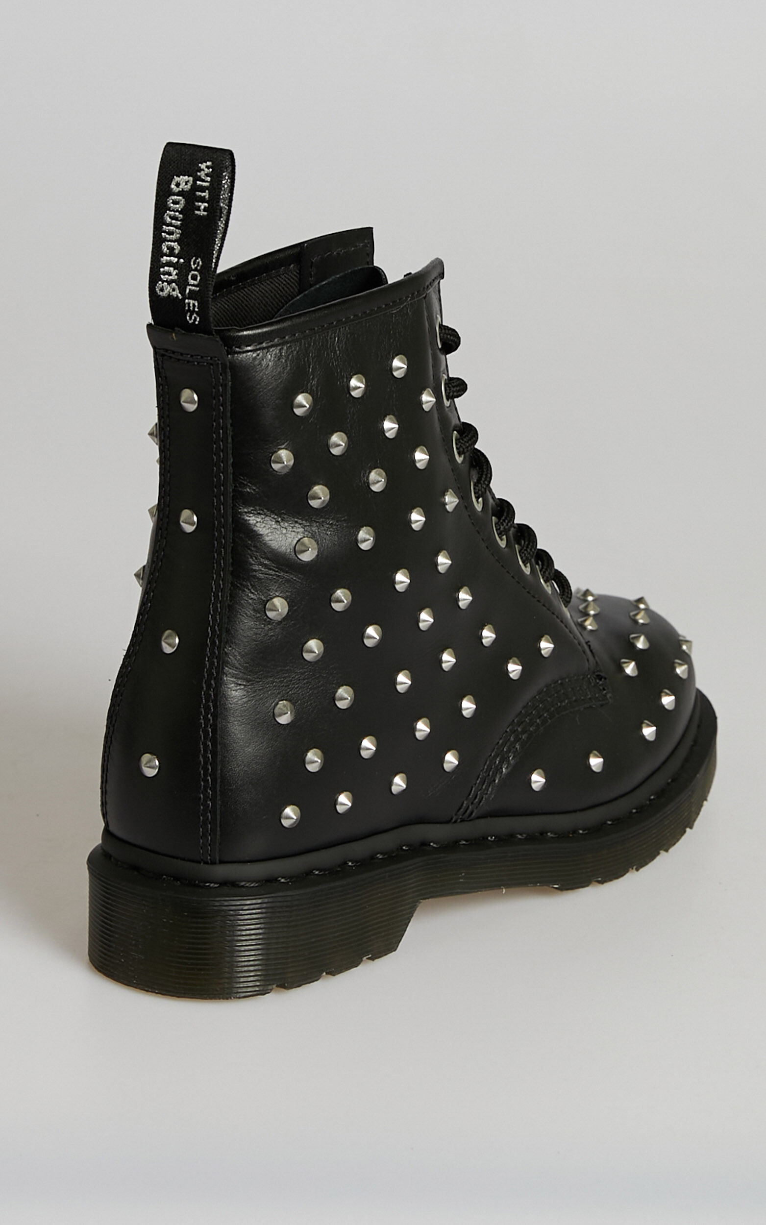 Black studded hot sale doc martens