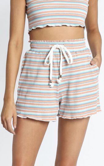 Zya The Label - Sweet Escape Shorts in Pastel Stripe