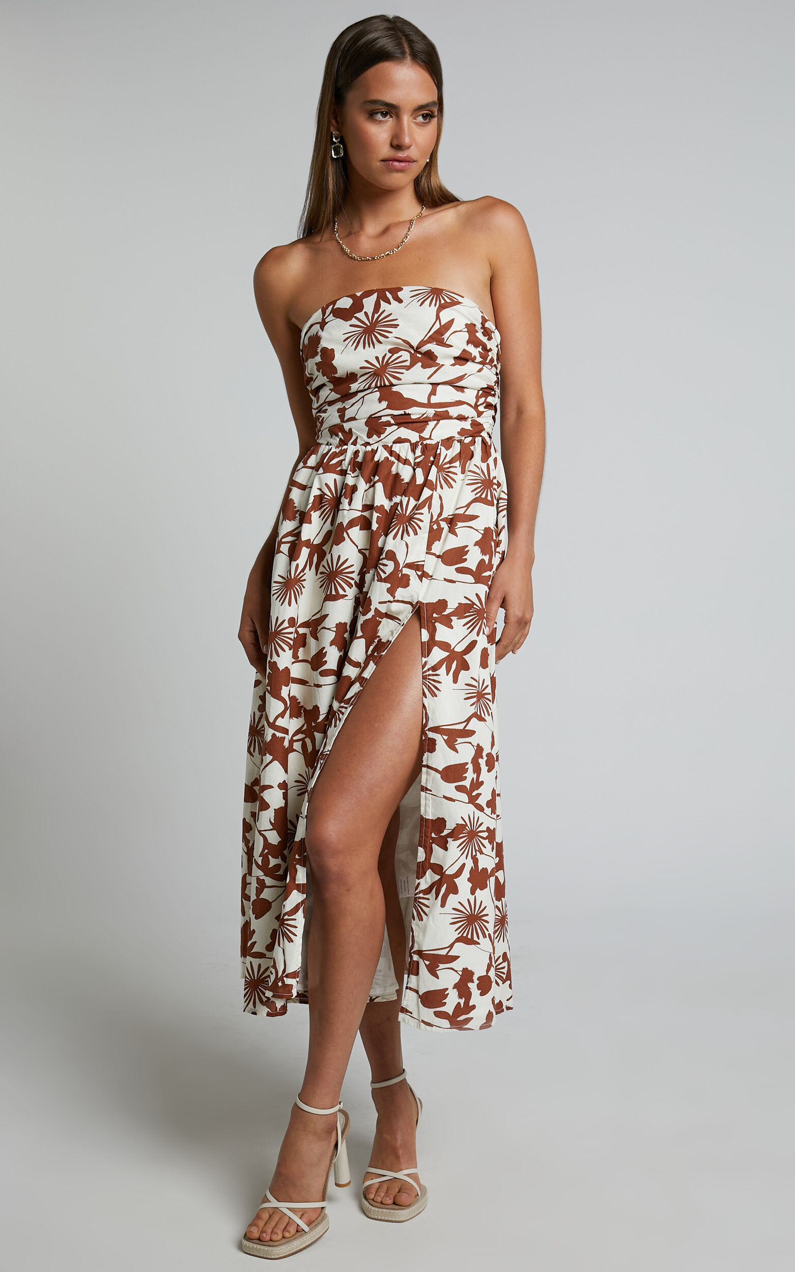 High split midi dress hot sale