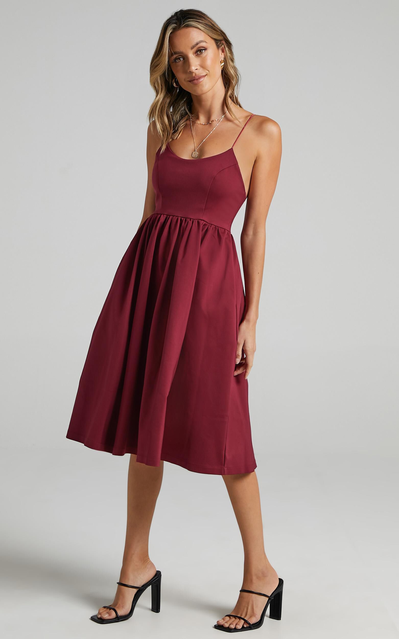 Showpo burgundy dress online