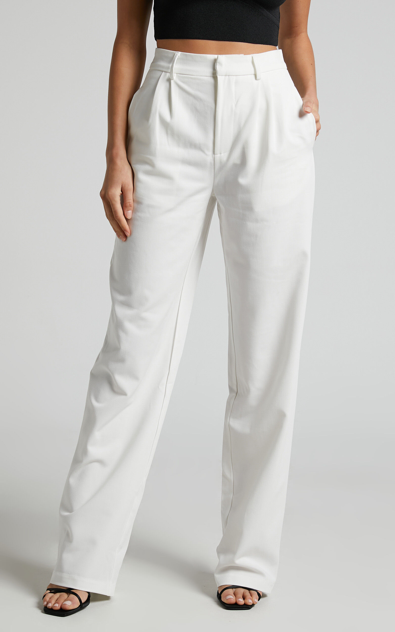 Ultra High Waisted Tailored Skinny Trousers