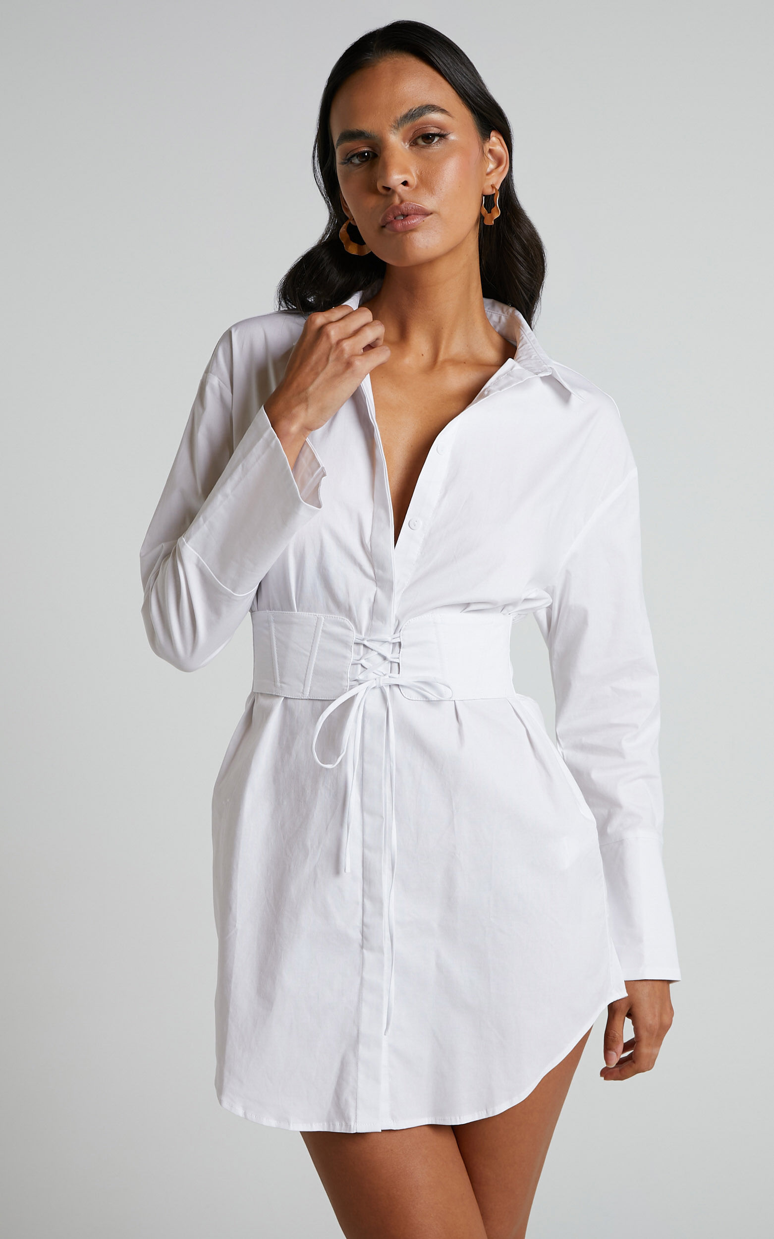 Shirt dress corset discount