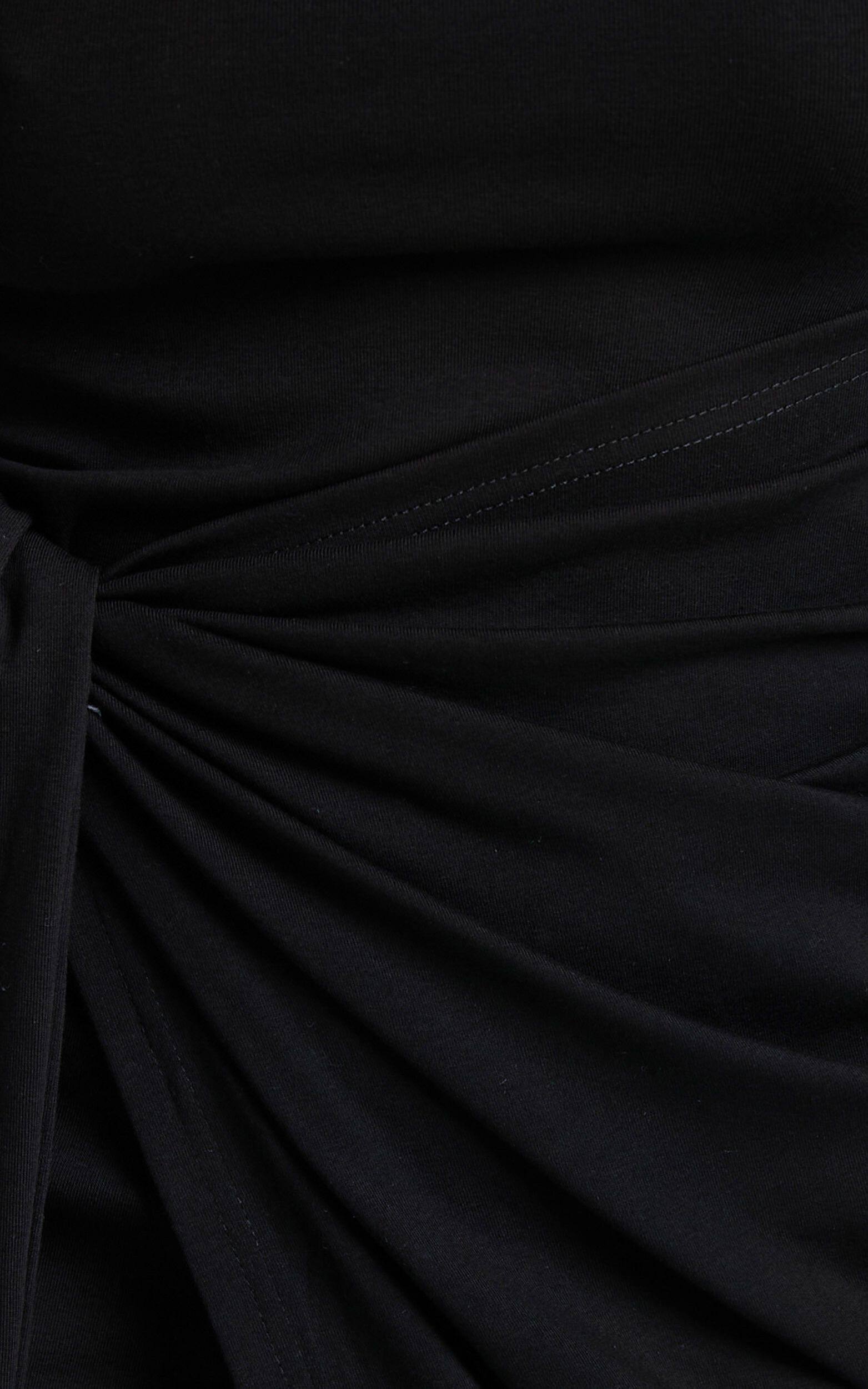 Marleen Mini Dress - Wrap Front Long Sleeve Bodycon Dress in Black | Showpo