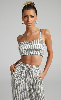 Rosetti Top - Bralette Top in Chain Print