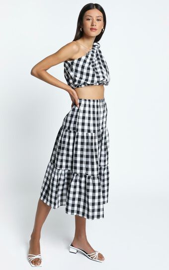Thea Two Piece Set in Black Check