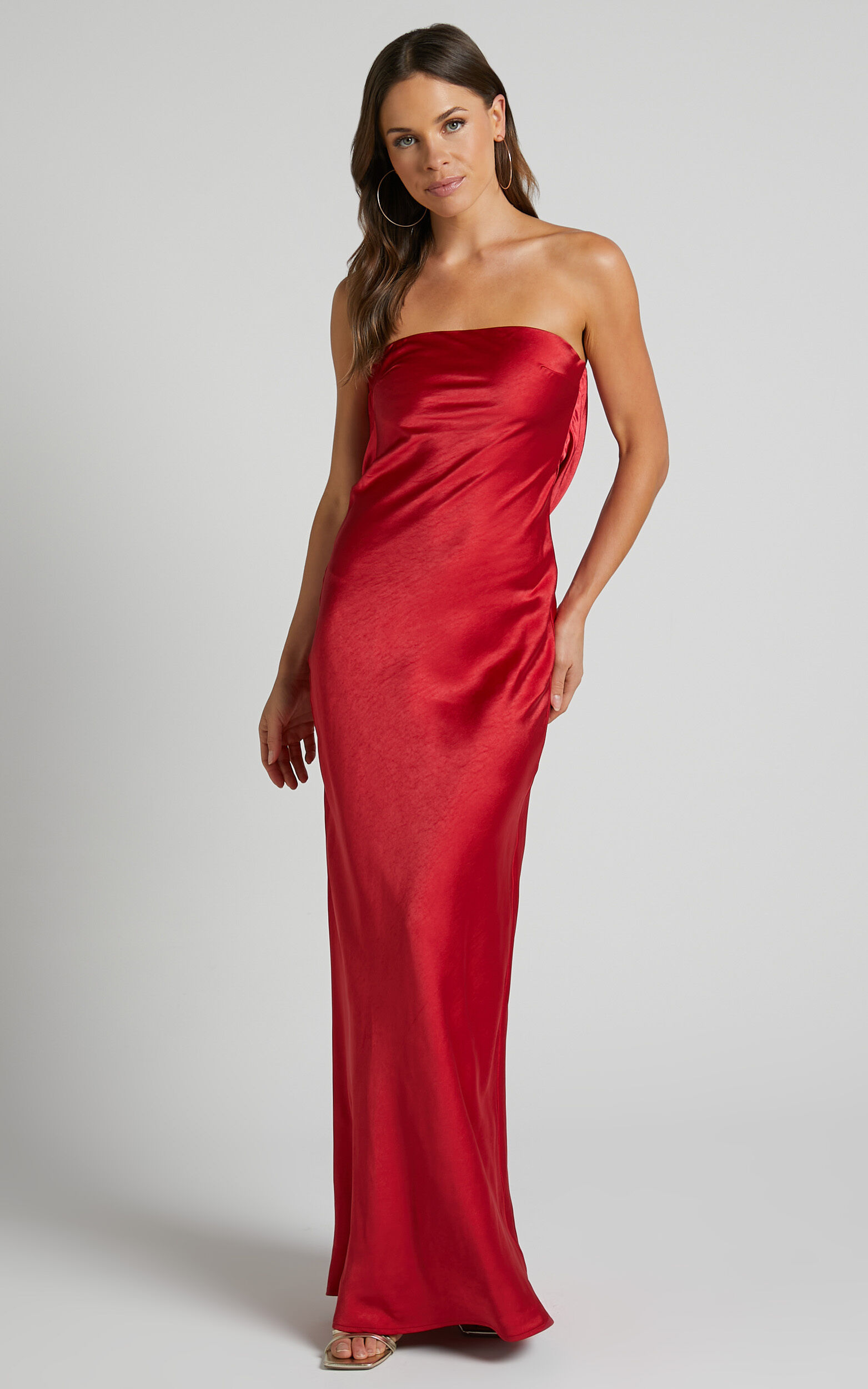 Showpo red sales maxi dress