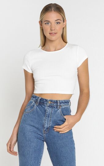 Quick Confessions Crop Tee in White