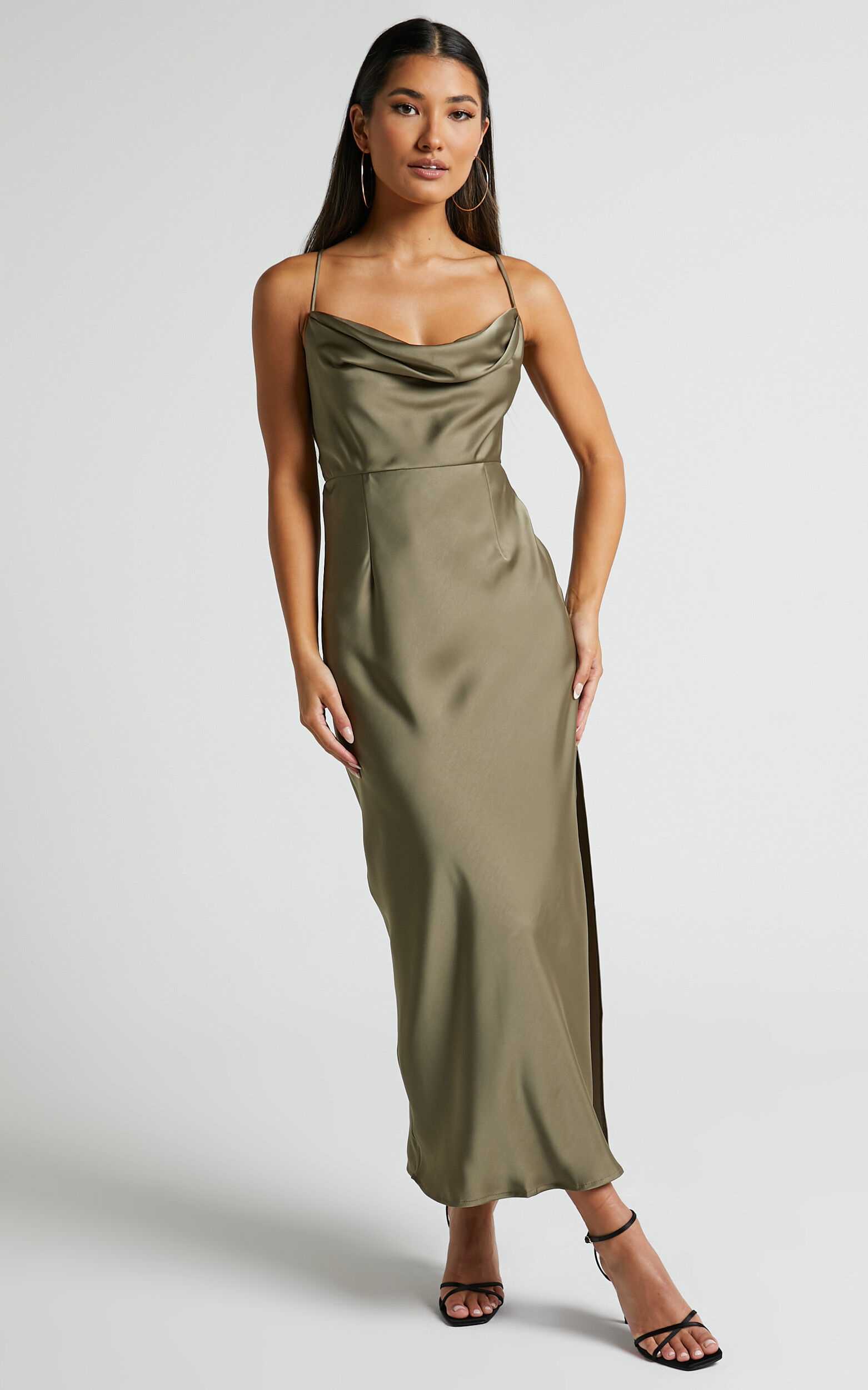 Silk slip prom dress best sale