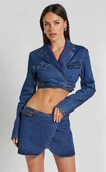Lioness - Anja Crop in Dark Denim