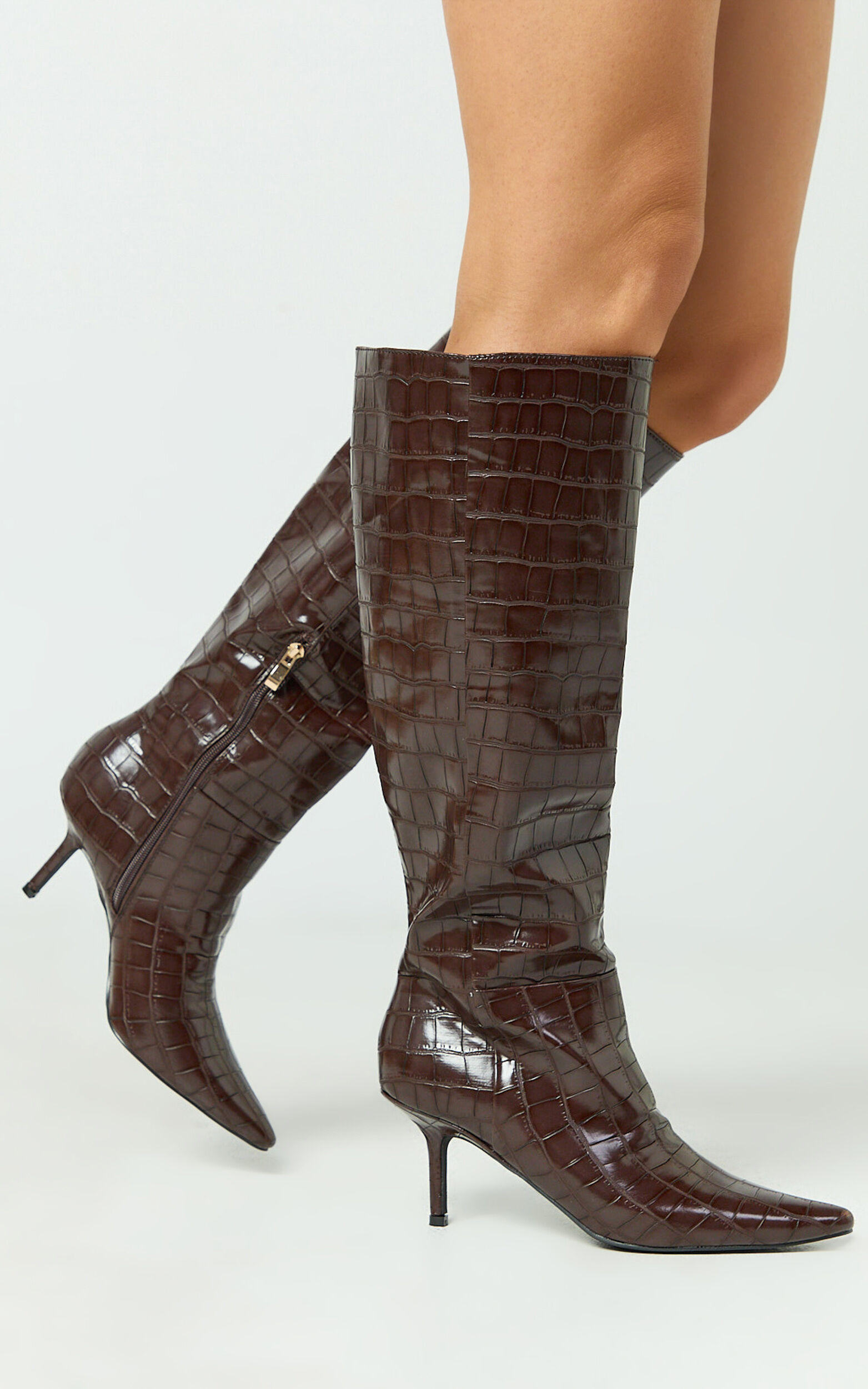 Billini - Billy Boots in Choc Croc - 05, BRN1