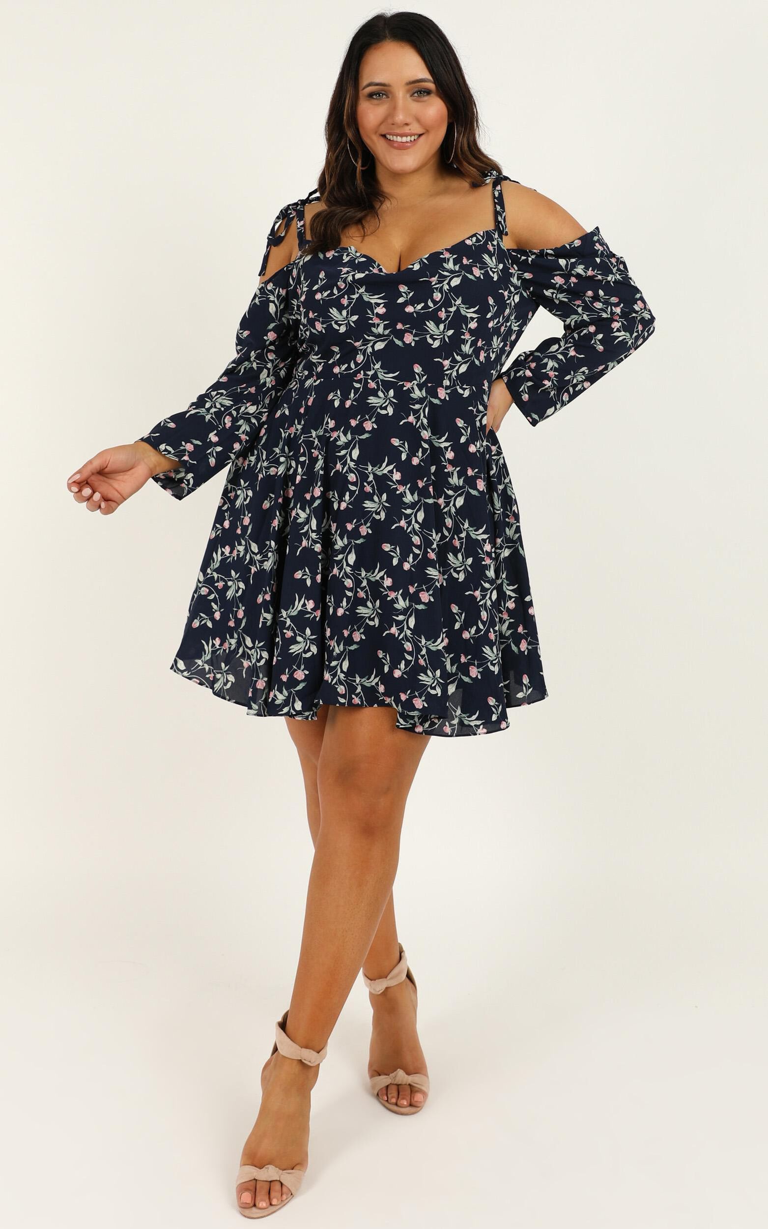 Constant State Dress In Navy Floral | Showpo USA