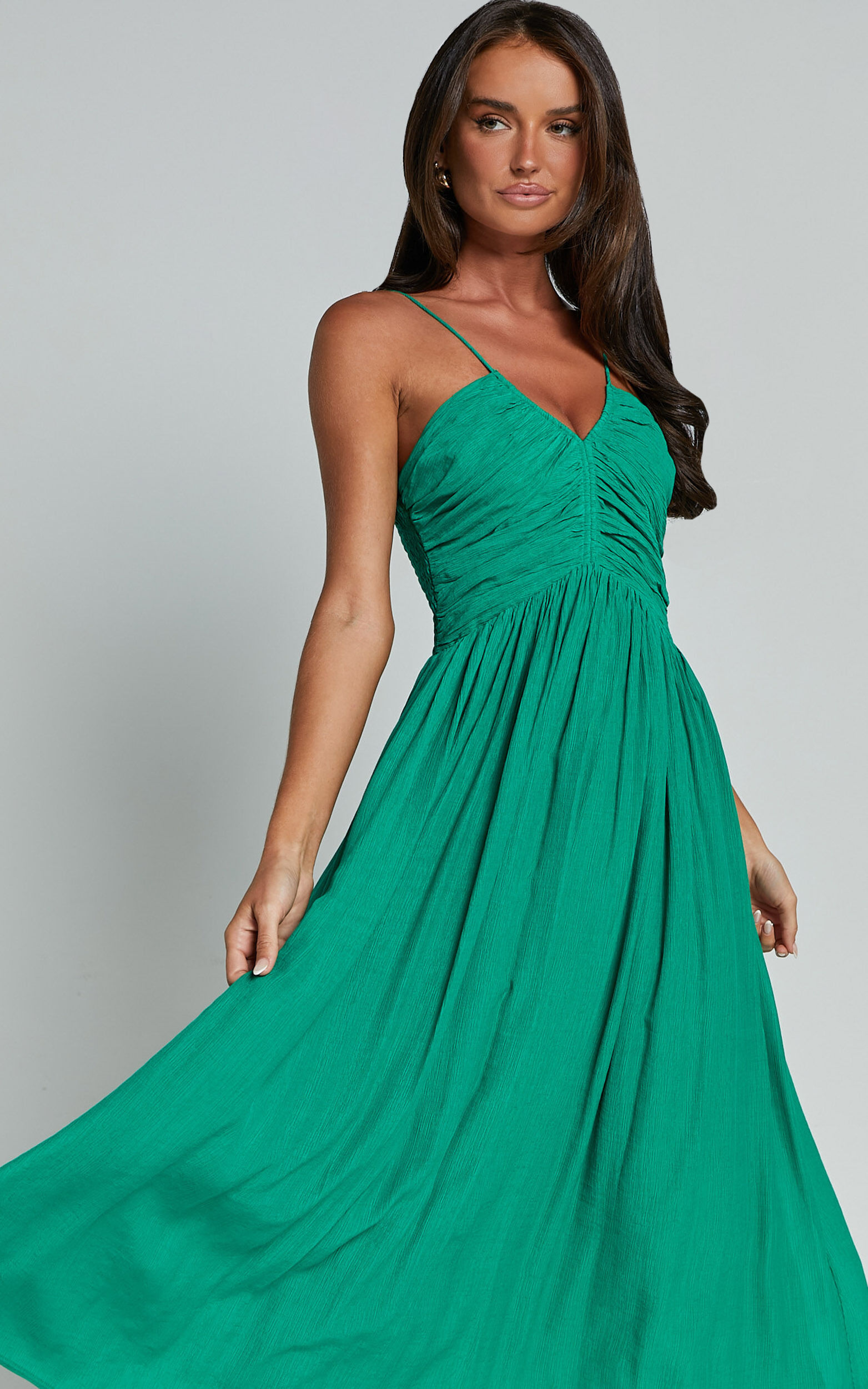 Ruched bodice dress hot sale