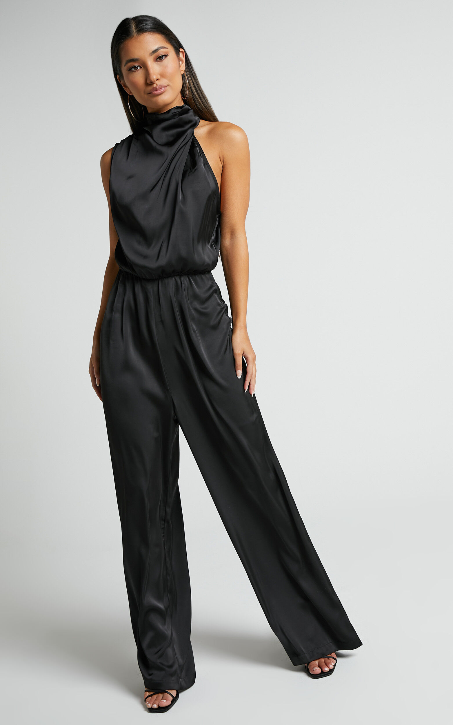 Showpo black sale jumpsuit