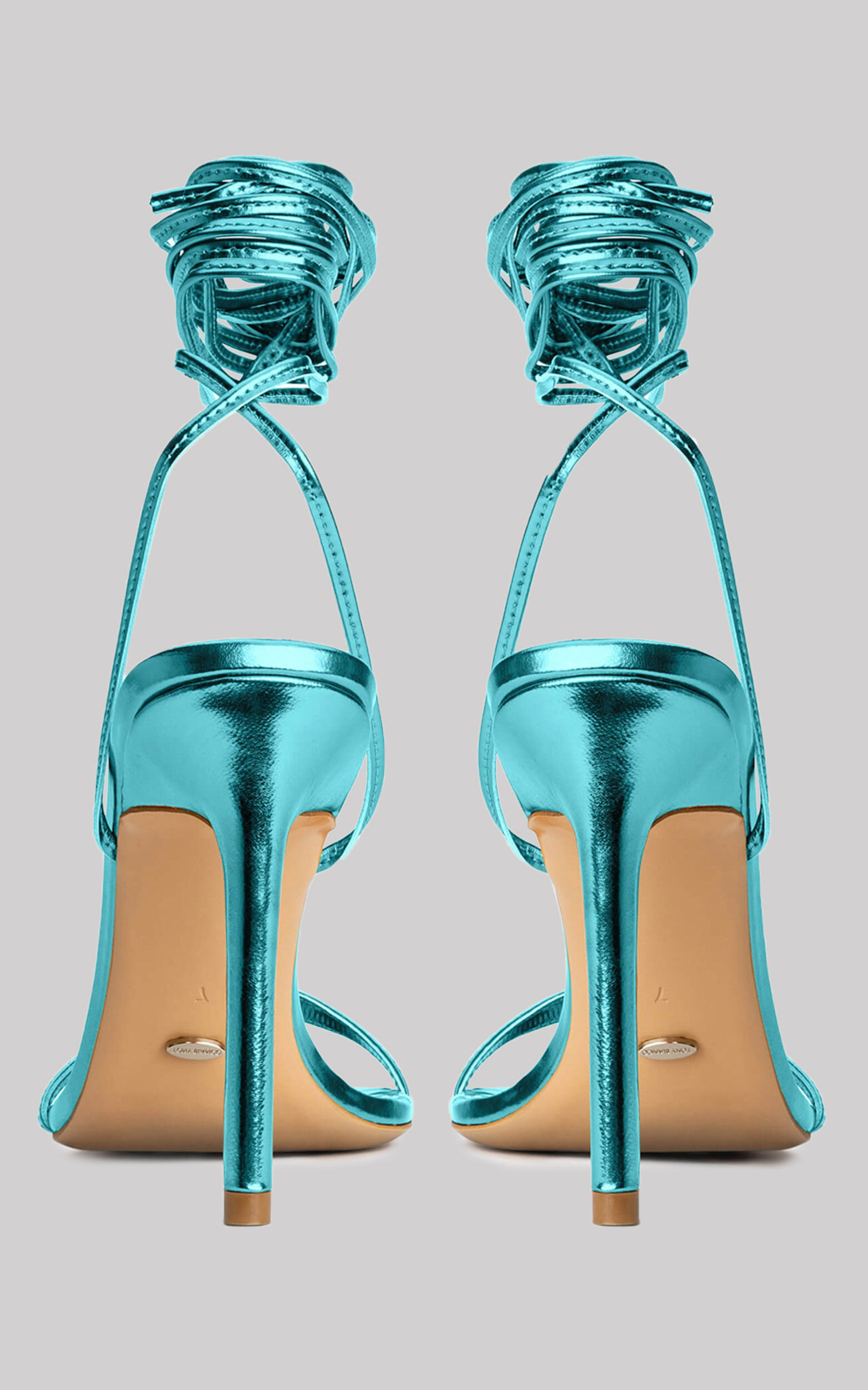 TONY BIANCO MIAH HEELS in Marine Glimmer Showpo USA