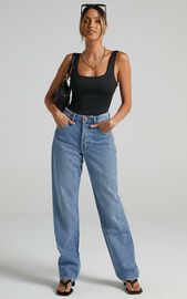 Rolla's - Classic Straight Jean in 90s Blue | Showpo