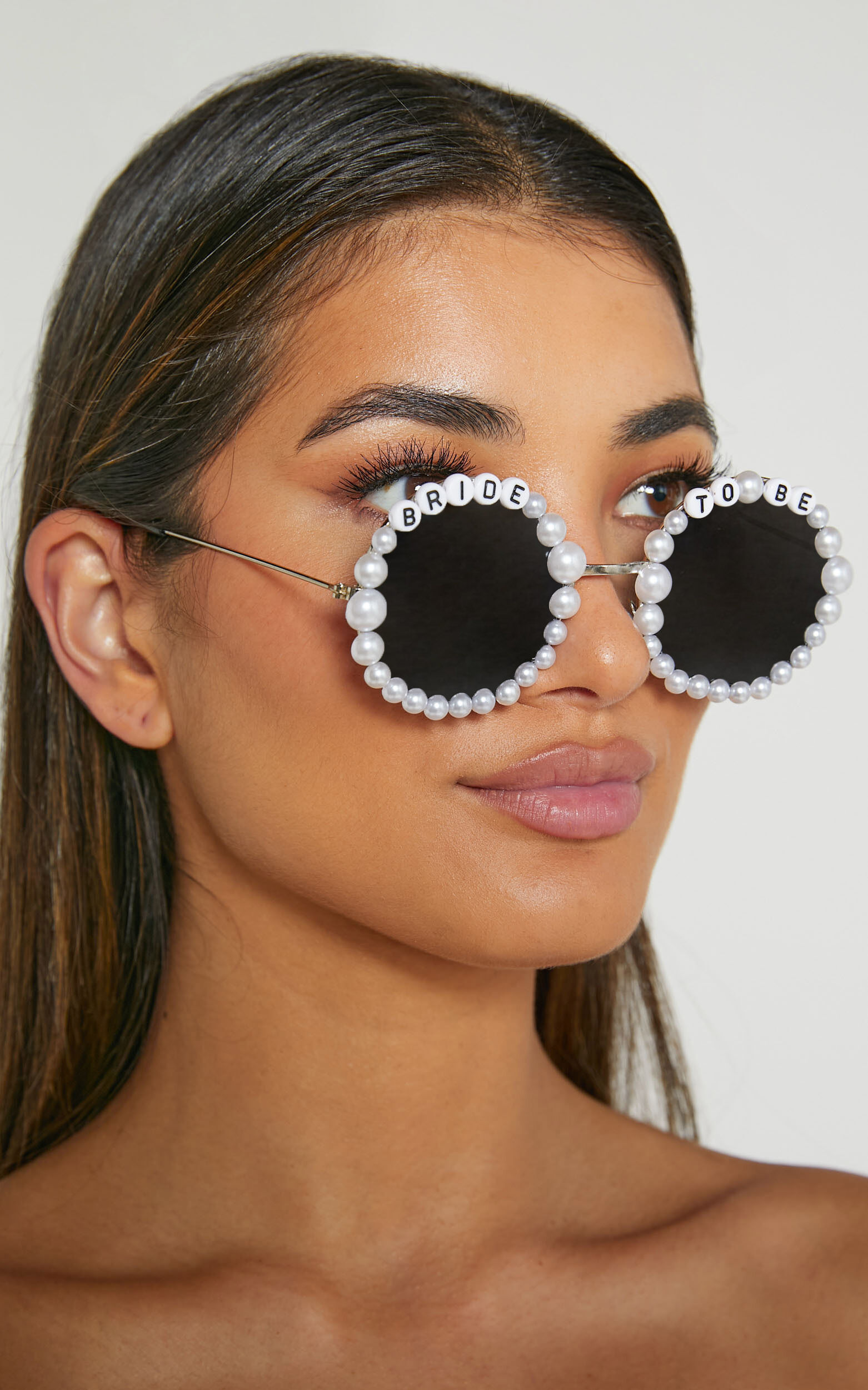 Marni Round Pearl Sunglasses in White Pearl Showpo USA