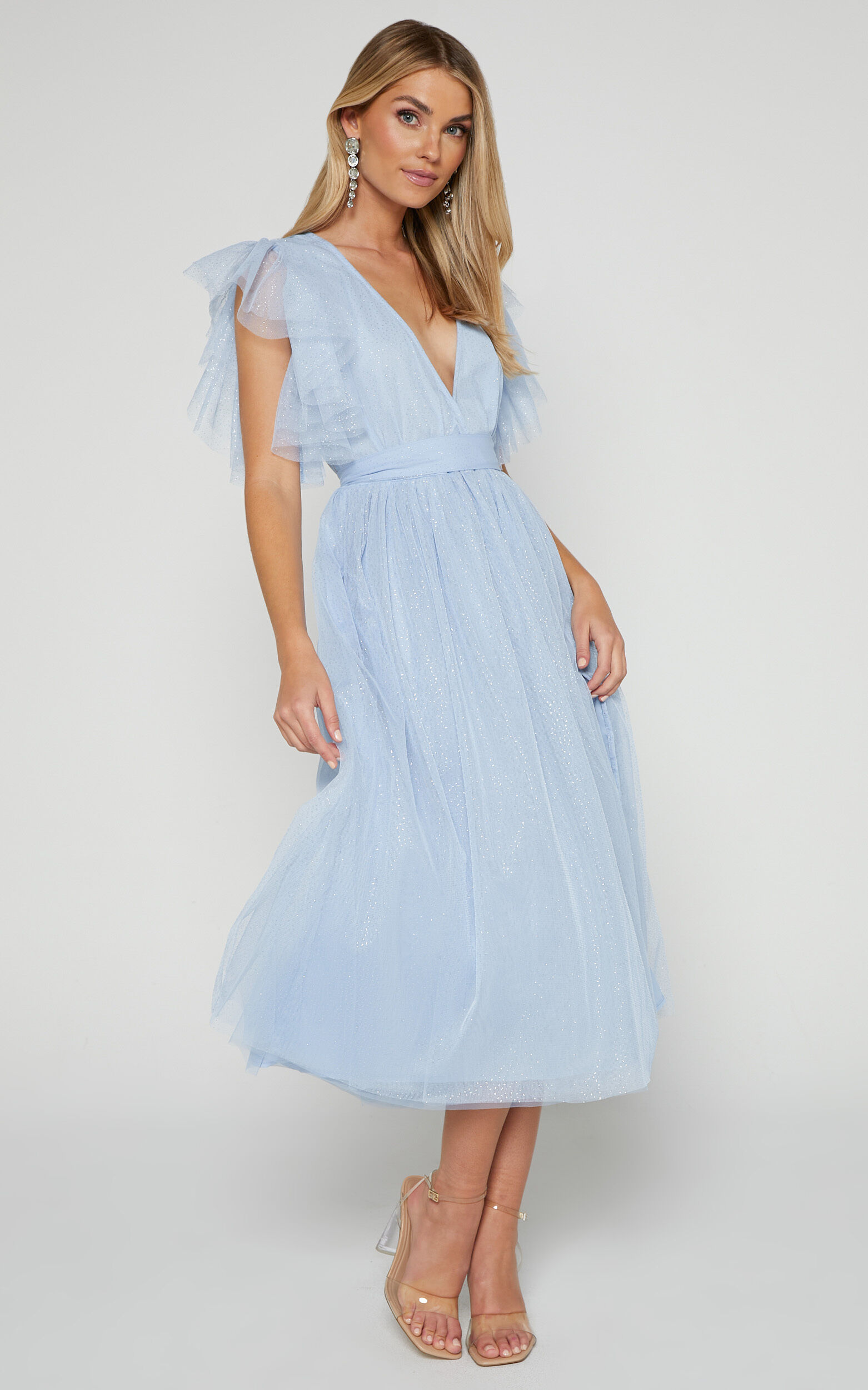 Ice blue clearance dress short