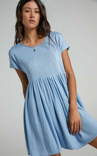 Embry Knit Dress in Powder Blue