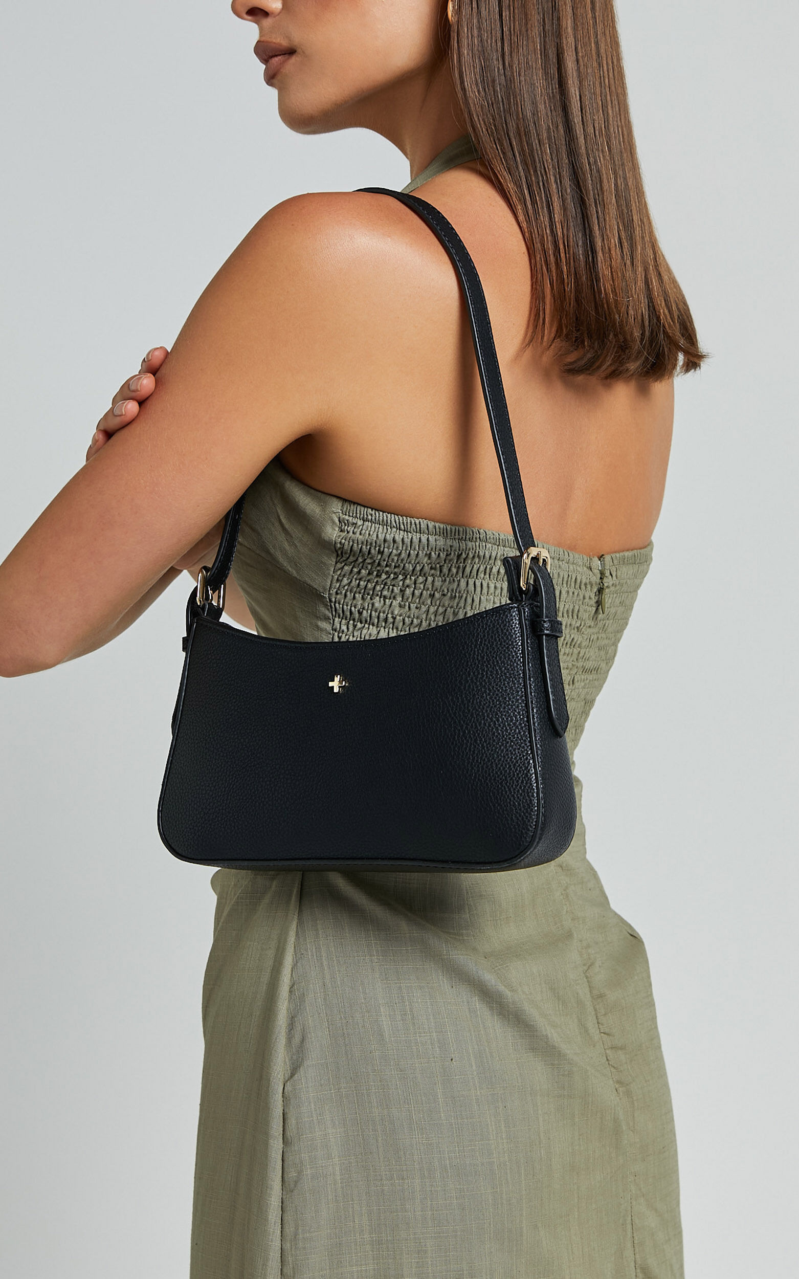 Peta and Jain Lilu Shoulder Bag in Black Pebble Gold Showpo EU
