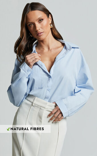 Chaemay Shirt - Long Sleeve Shirt in Blue