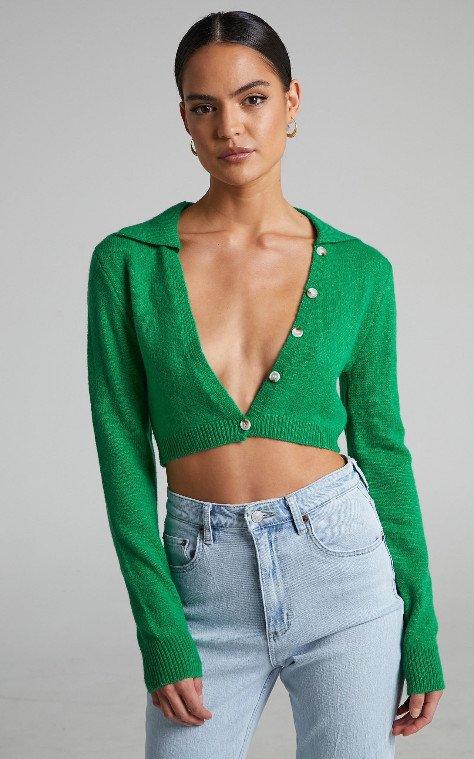 Green cardigan nz top