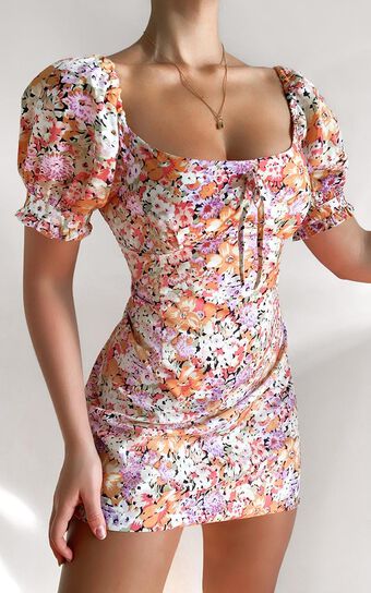 Wheel Of Fortune Dress in Pink Floral