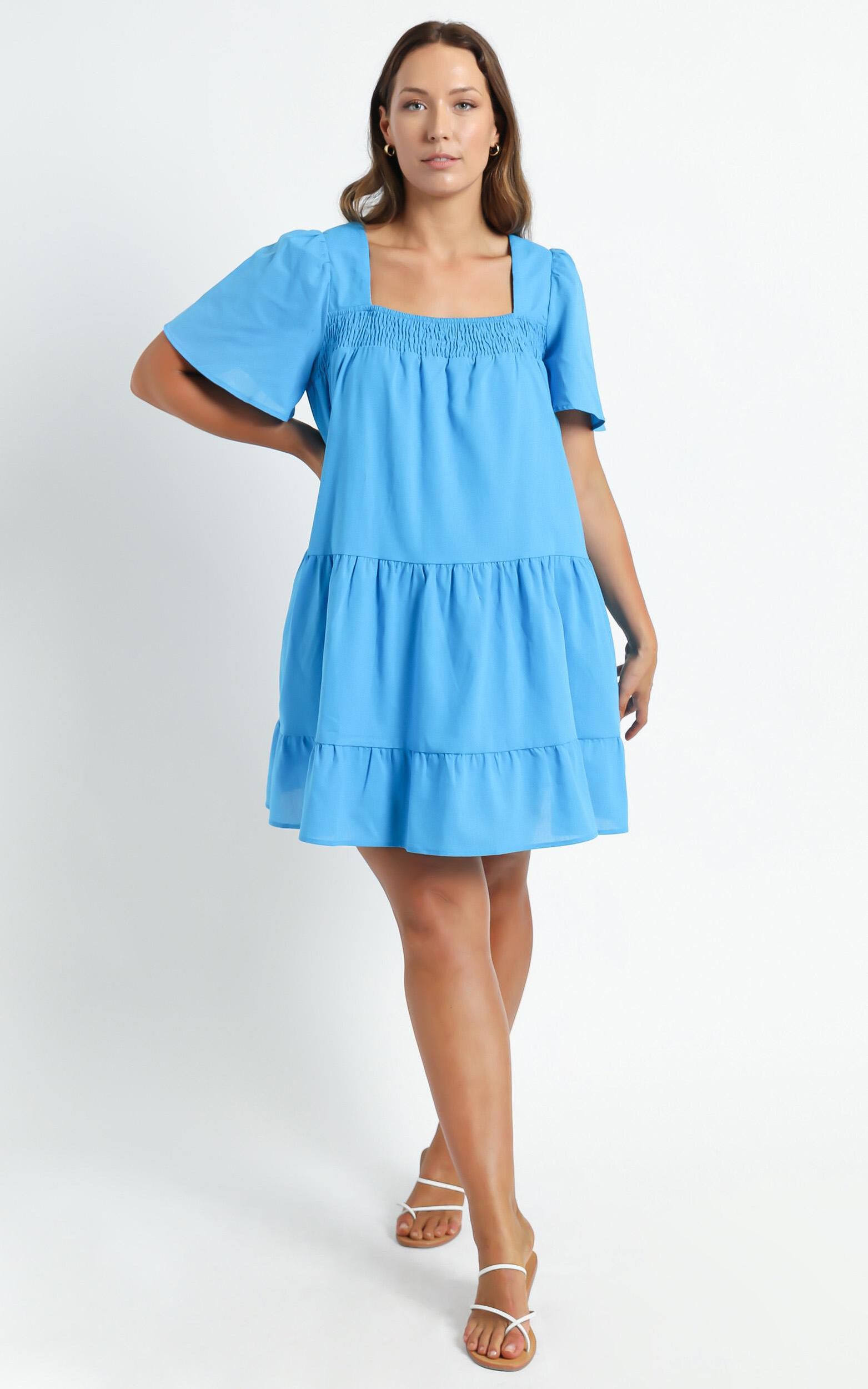 Donya Dress in Blue | Showpo USA