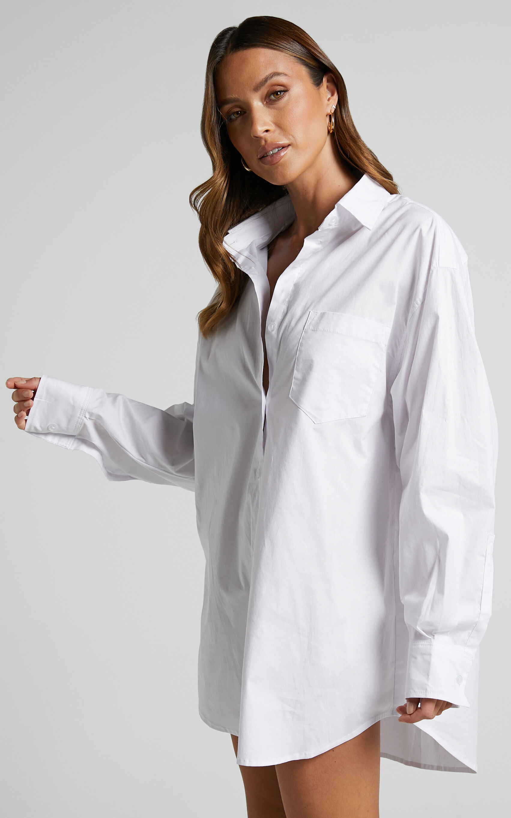 White shirt sales dress with jumper