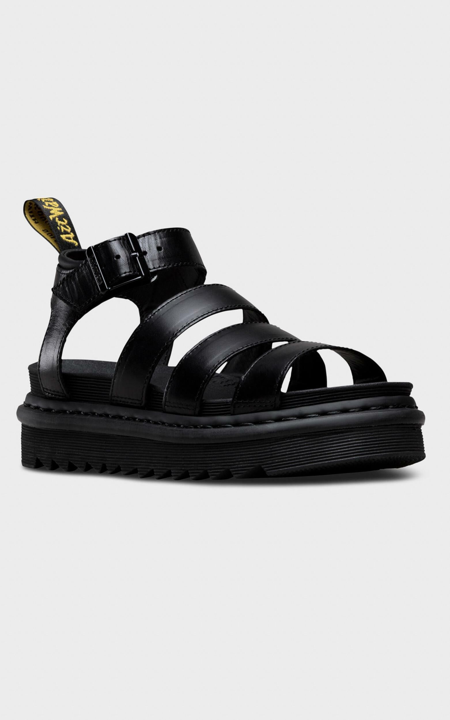 Dr. Martens Blaire Chunky 3 Strap Sandal in Black Brando Showpo