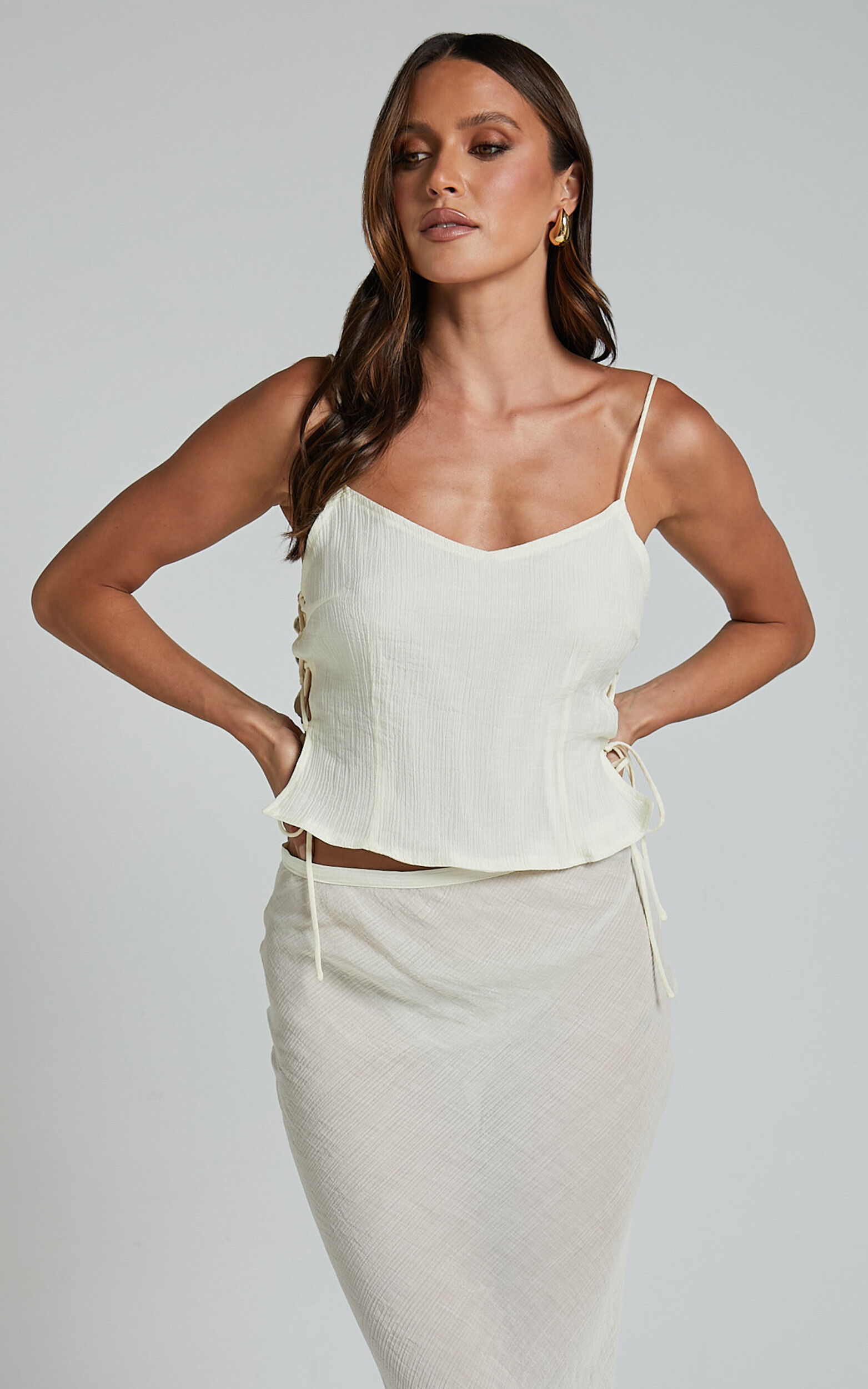 Lioness - Endless Cami Top in Ivory - L, WHT1