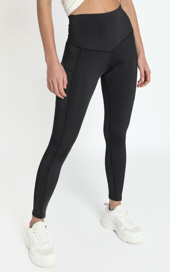 Evelyn High Waisted Activewear Tights in Black