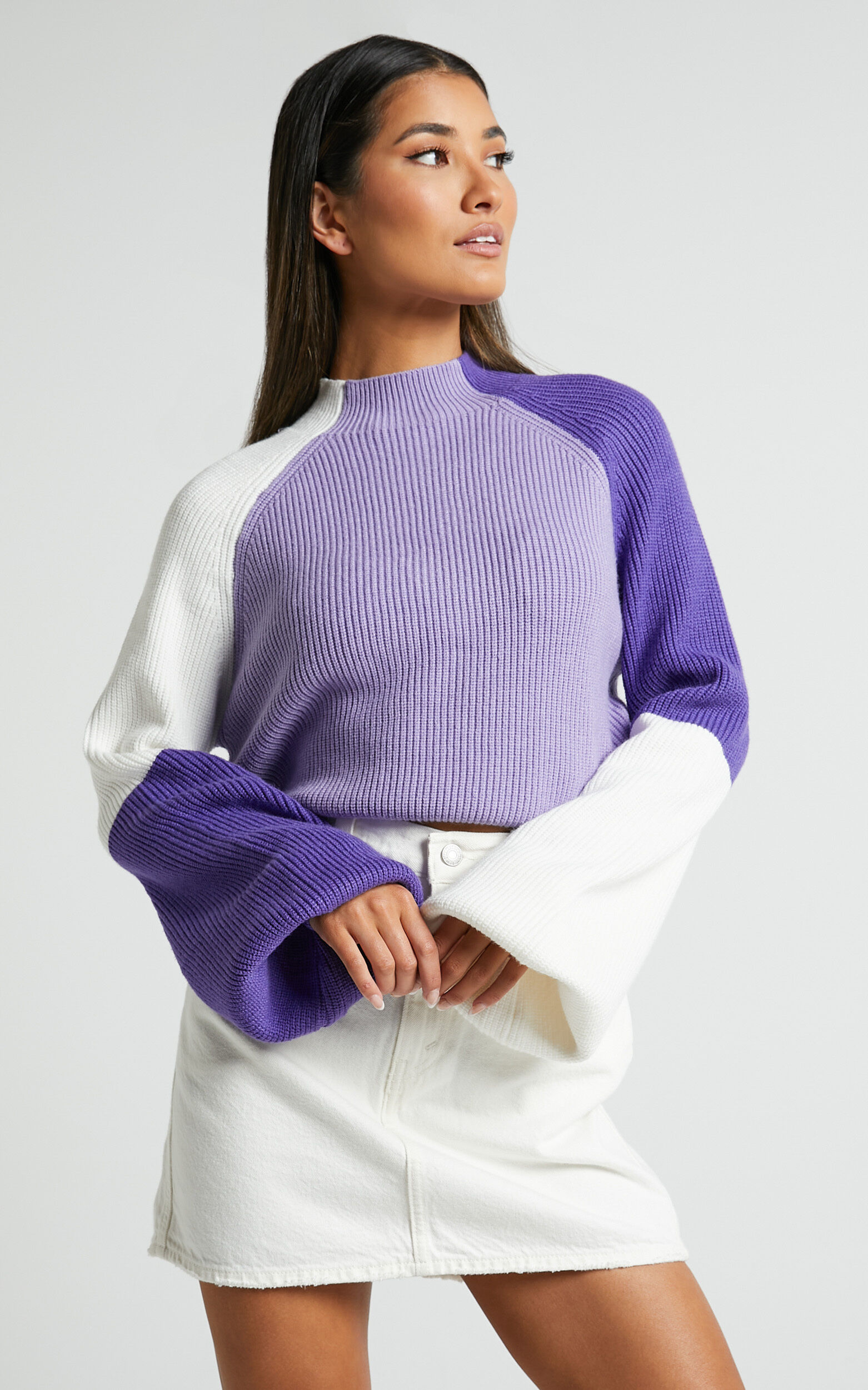 Jumper with clearance different coloured sleeves