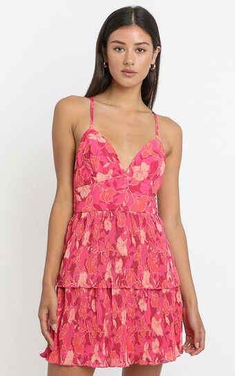Somethings On My Mind Dress in Berry Floral