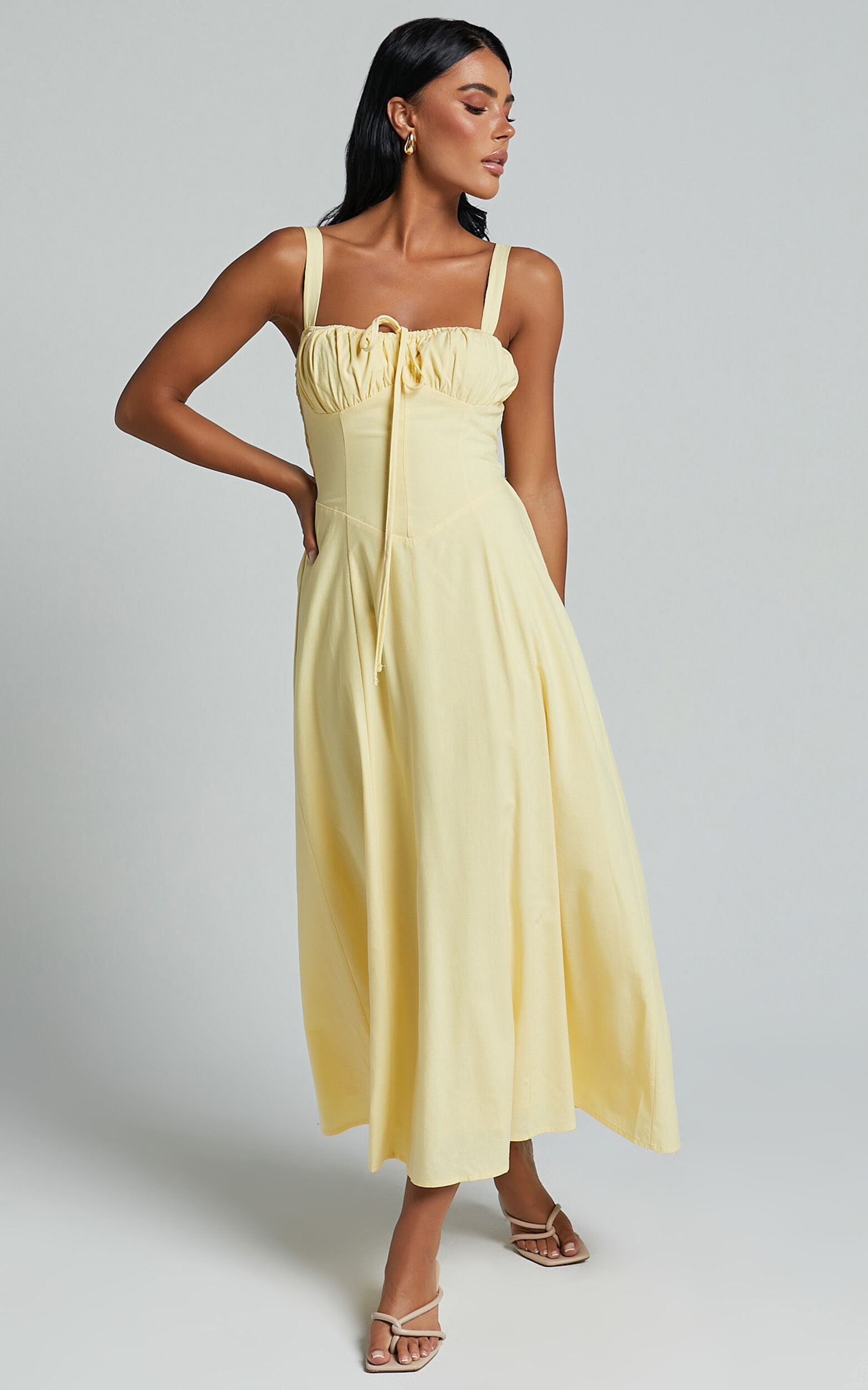 Tie front a line dress hotsell